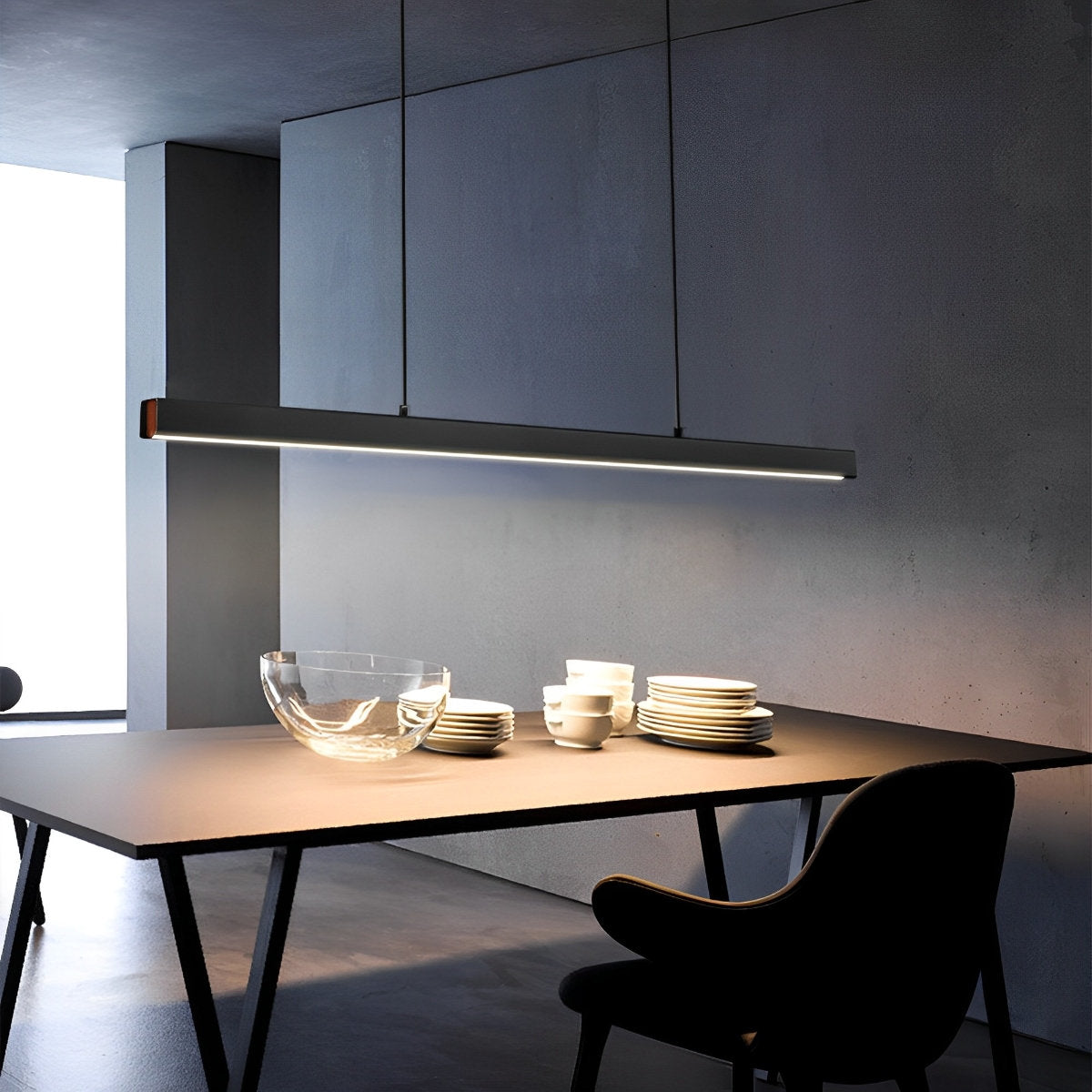 Sleek Contemporary LED Hanging Light Bar