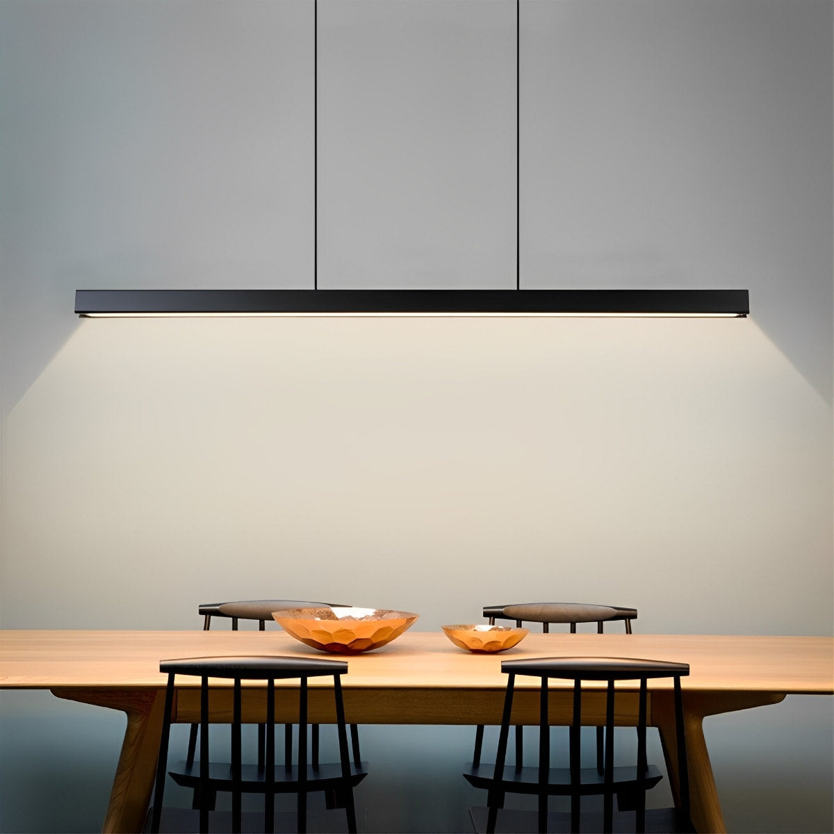 Sleek Contemporary LED Hanging Light Bar - Halri