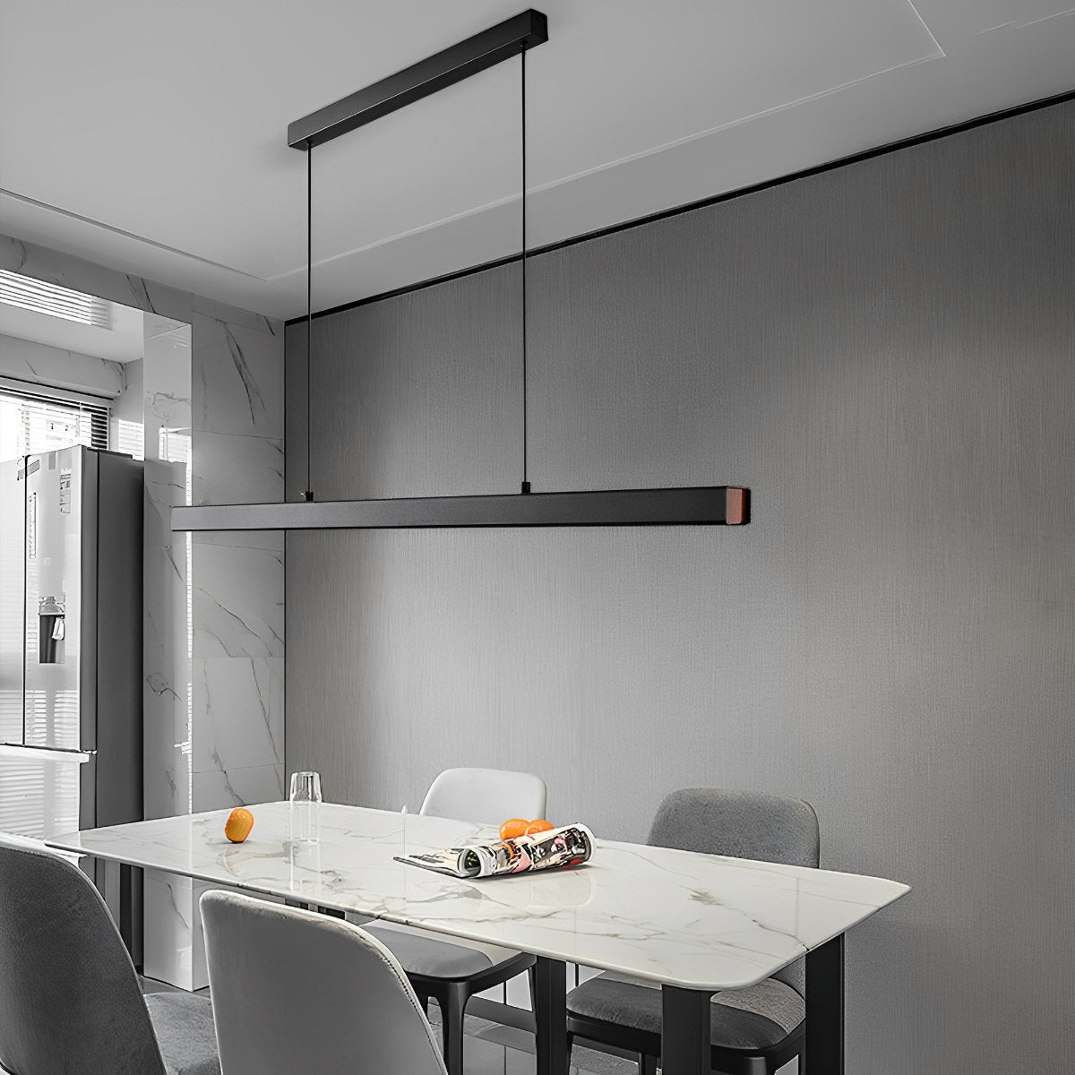 Sleek Contemporary LED Hanging Light Bar