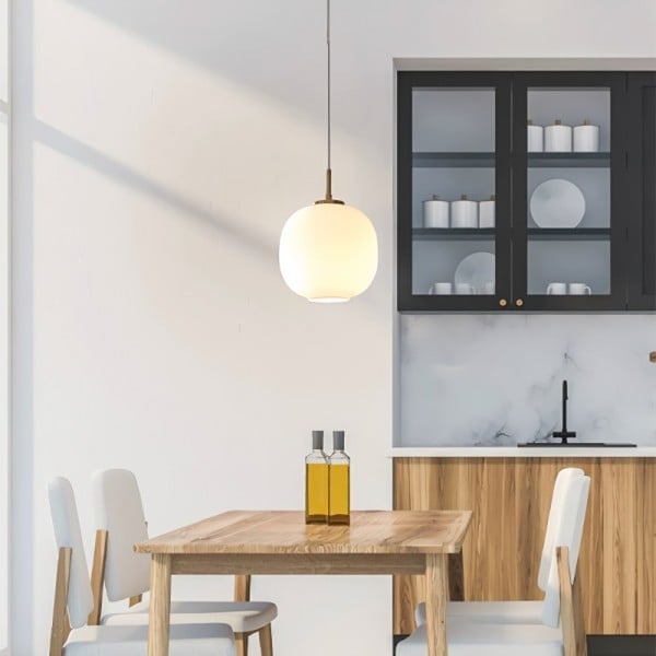 Modern Nordic Opal Glass Pendant Light