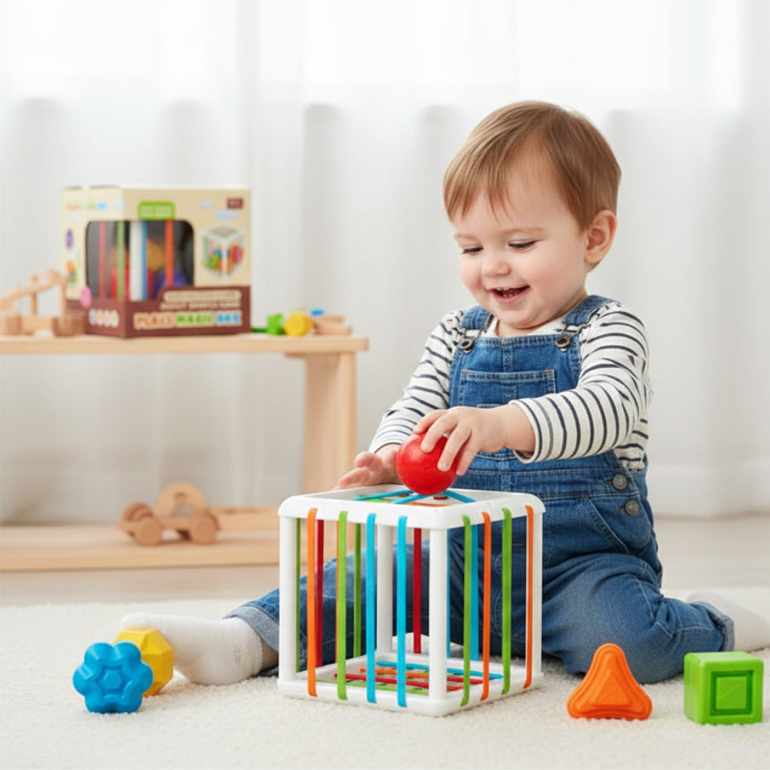 Colorful Shape Sorting Educational Toy Box - Halri