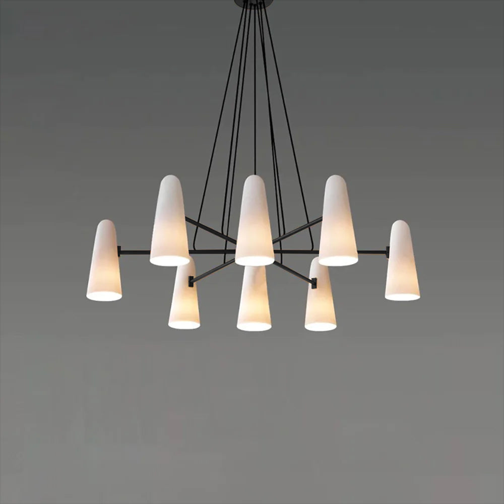 Elegant LED Pendant Light with Clear Glass Drops