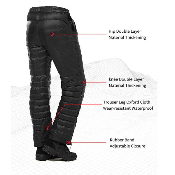 Warm Waterproof Insulated Ski Pants for Men