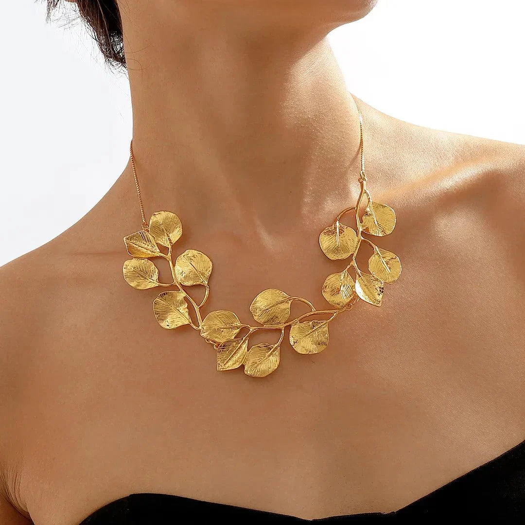 Green Leaf Boho Chic Necklace - Halri