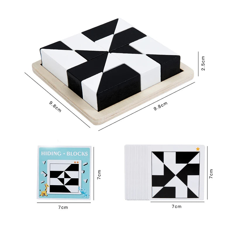 Classic Wooden Brain Teaser Blocks Game