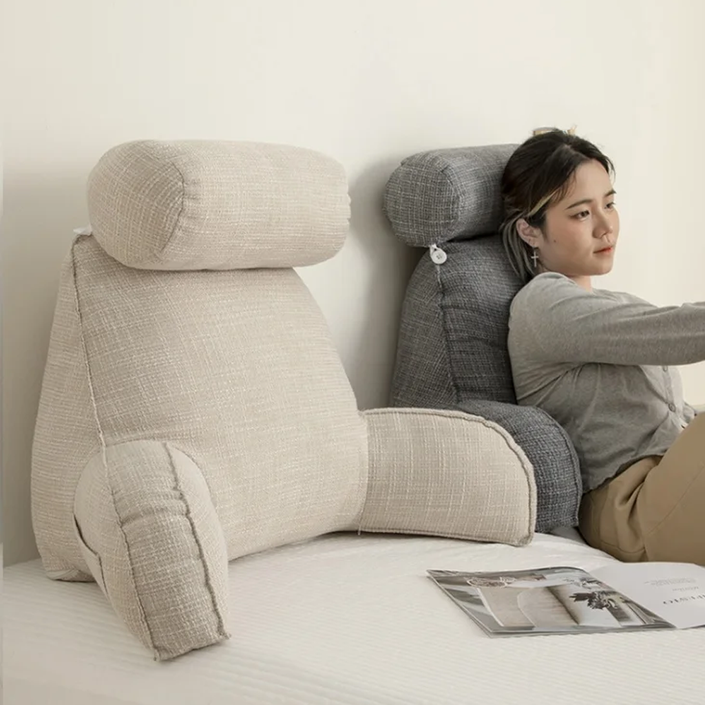 Luxury Support Pillow with Arms and Ergonomic Headrest