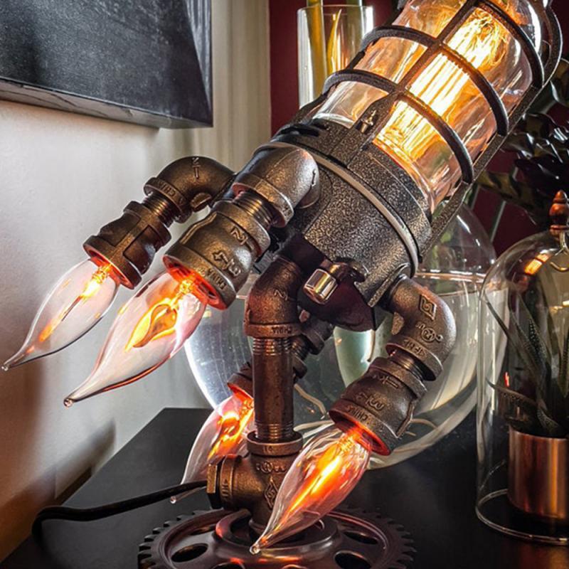 Retro Industrial Style Desk Lamp with Metal Shade - Halri