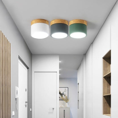 Rustic Wood LED Ceiling Lamp - Halri