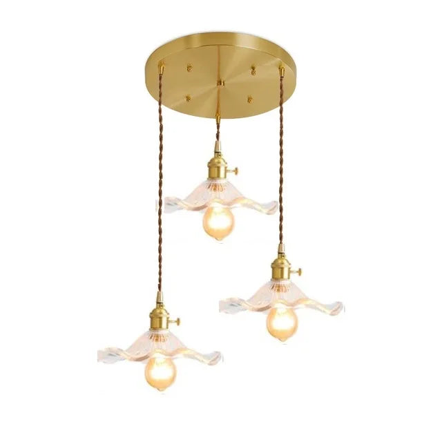 Modern Glass Copper Pendant Light - Halri
