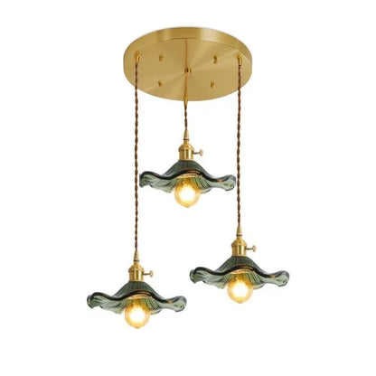 Modern Glass Copper Pendant Light
