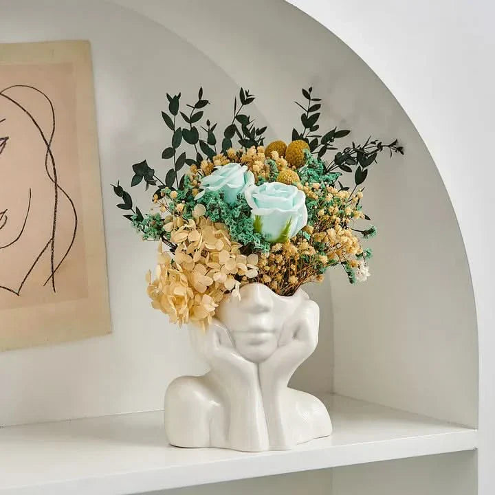 Elegant Floral Glass Vase - Halri