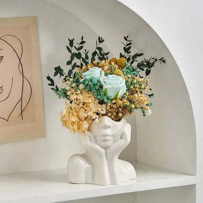 Elegant Floral Glass Vase - Halri