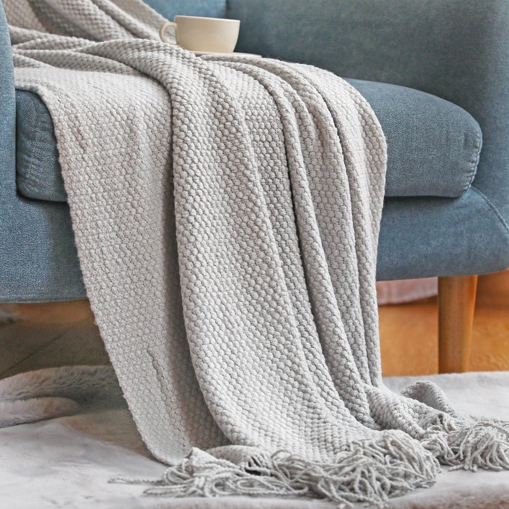Warm Knitted Throw Blanket for Home Decor