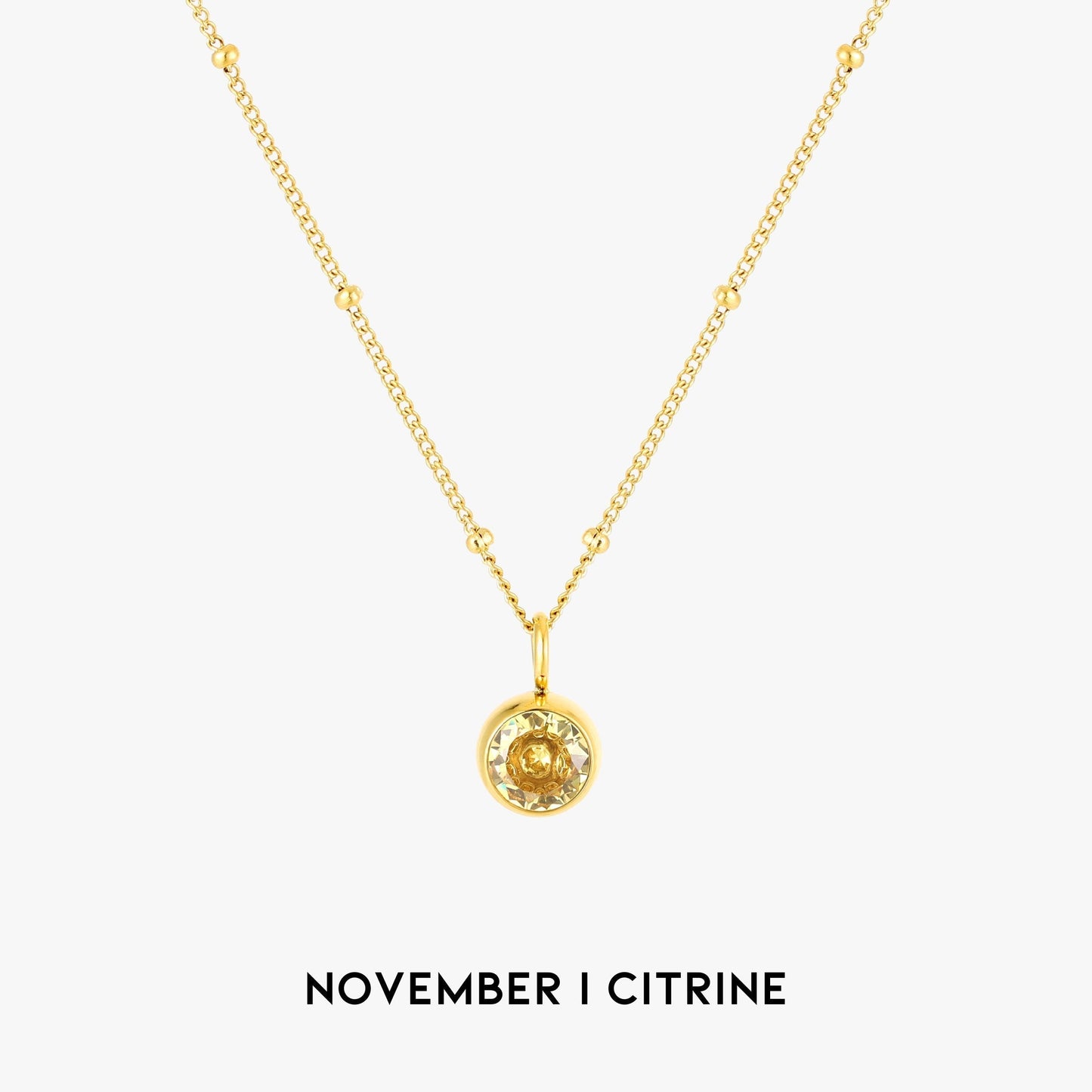 Gemstone Drop Pendant Necklace