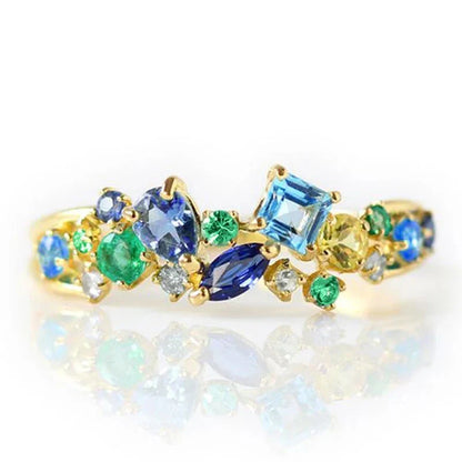 Oceanic Gem Mine Sparkling Ring - Halri