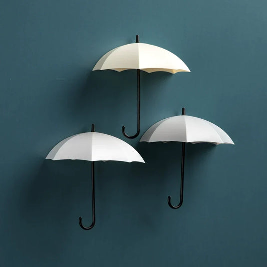 Adorable Umbrella Wall Mount - Drill-Free Key Holder - Halri