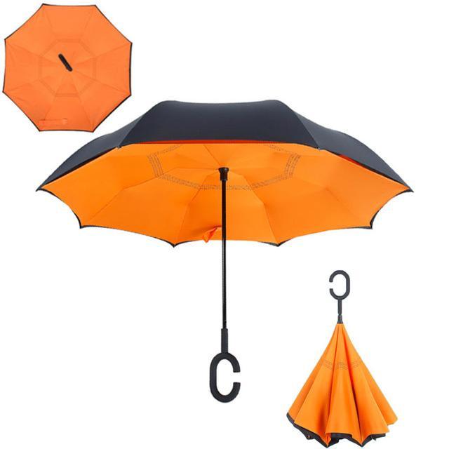 Waterproof Automatic Compact Reverse Umbrella