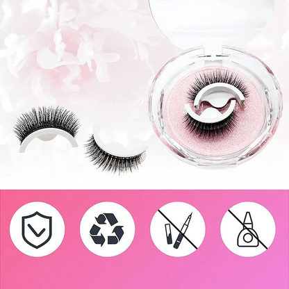 Easy Apply Reusable False Lashes Natural Everyday Look