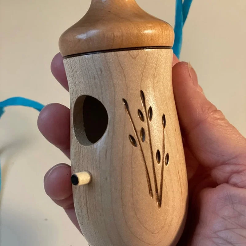 Natural Wood Birdhouse for Outdoor Gardens