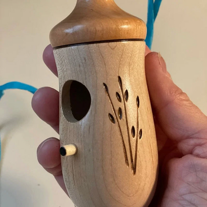 Natural Wood Birdhouse for Outdoor Gardens