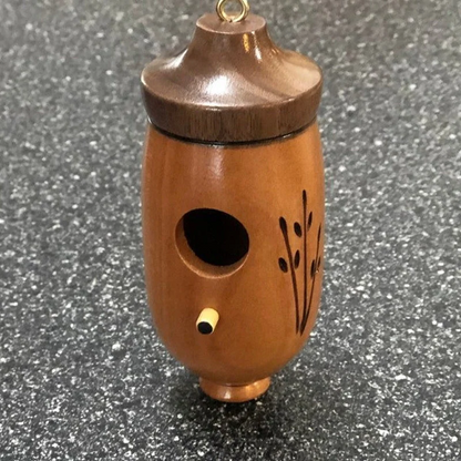 Natural Wood Birdhouse for Outdoor Gardens