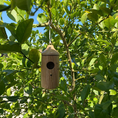 Natural Wood Birdhouse for Outdoor Gardens