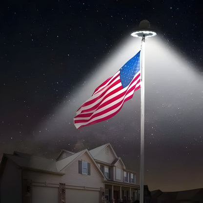 Bright LED Solar Flagpole Night Lights