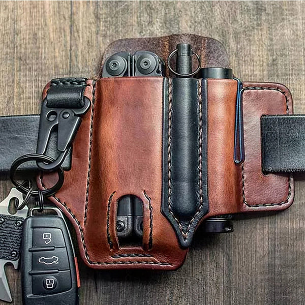 Practical Multifunctional Leather Belt Pouch - Halri