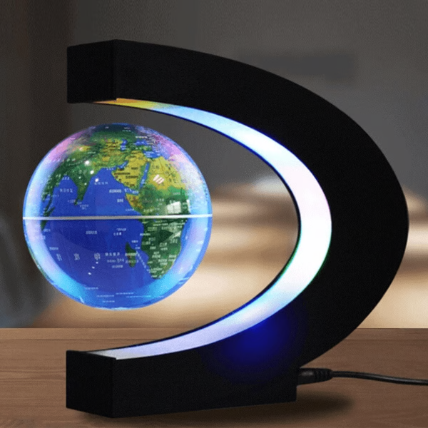 Illuminated Floating World Globe With Magnet Base - Halri