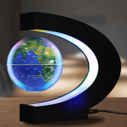 Illuminated Floating World Globe With Magnet Base - Halri
