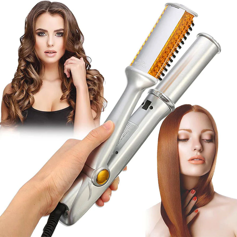 Dual Function Spin Hot Hair Straightening Brush