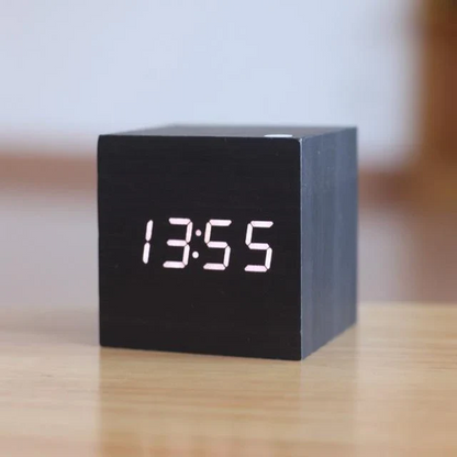 Natural Wood LED Digital Wall Clock - Halri
