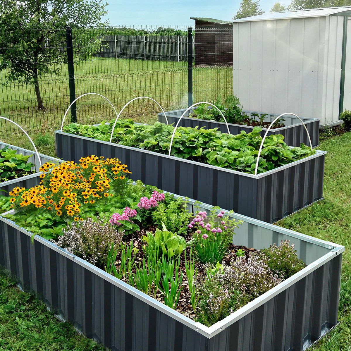 Elevated Patio Herb Planter Garden Bed - Halri