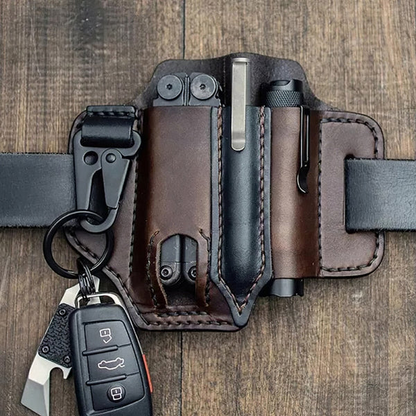 Practical Multifunctional Leather Belt Pouch