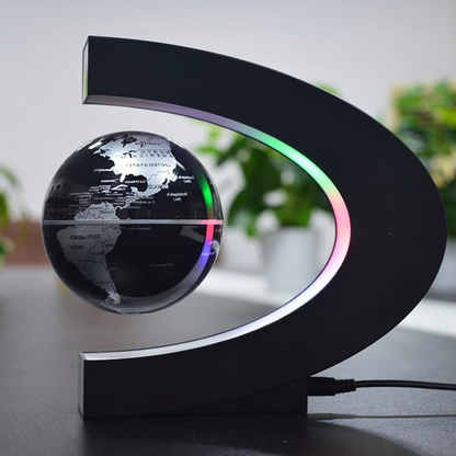 Illuminated Floating World Globe With Magnet Base
