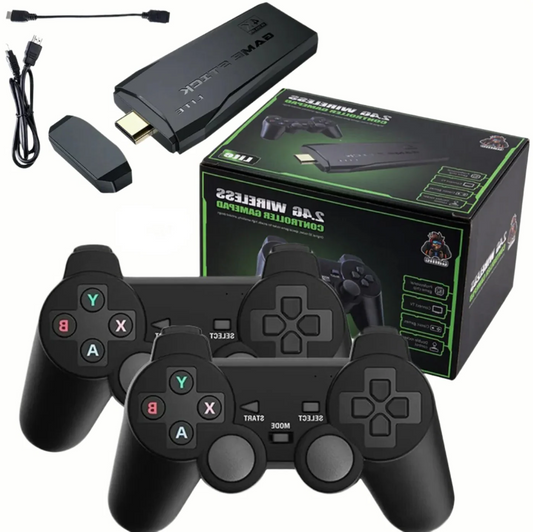 4K Gaming Console Stick with 64GB and Wireless Controllers - Halri