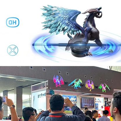 Colorful Holographic LED Fan Light Show