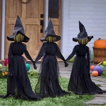 Glowing Witch Yard Decoration Stake - Halri
