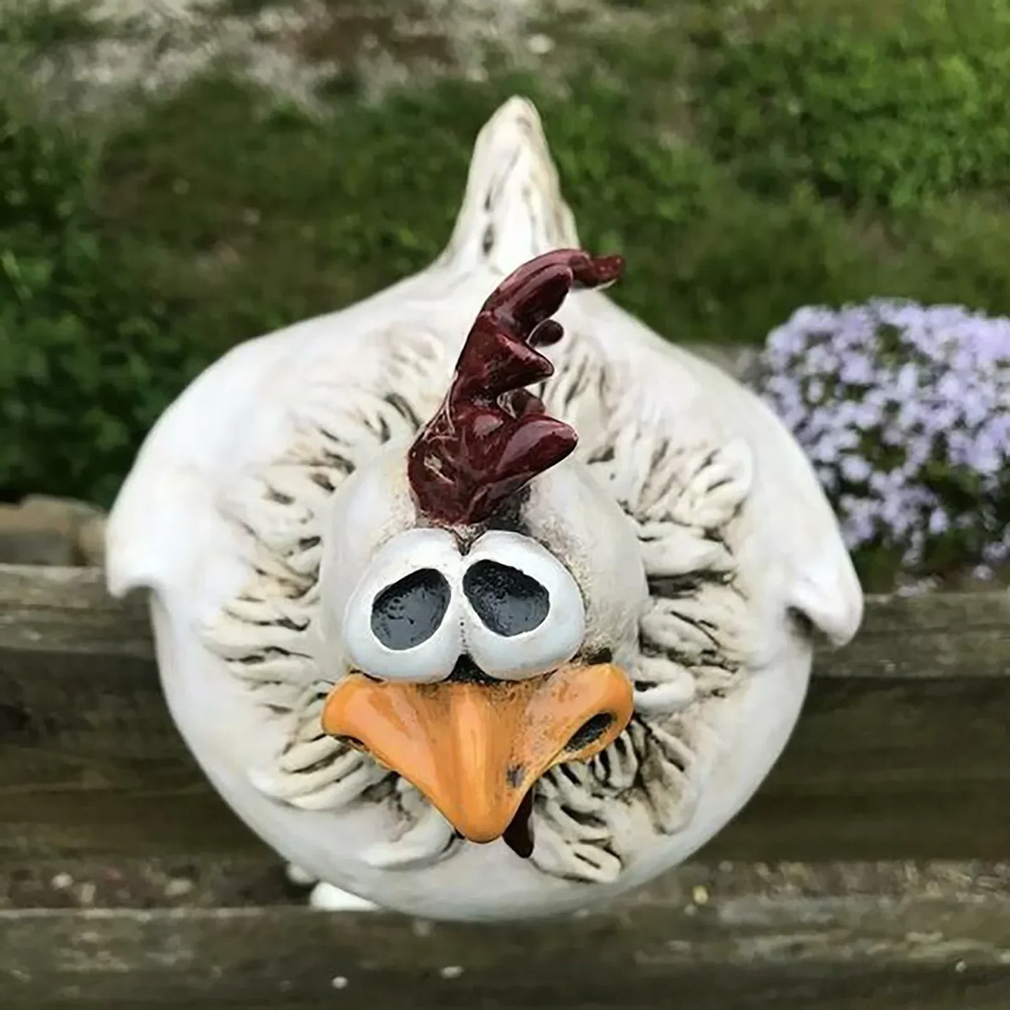 Quirky Yard Chicken Decor – Outdoor Garden Figures
