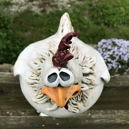 Quirky Yard Chicken Decor – Outdoor Garden Figures