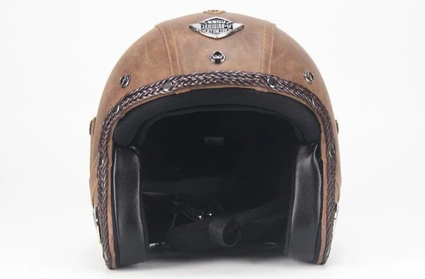 Classic Open Face Motorcycle Helmet With Visor Mask