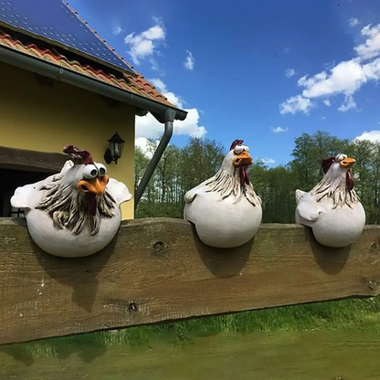 Quirky Yard Chicken Decor – Outdoor Garden Figures