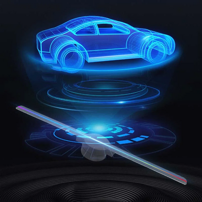Colorful Holographic LED Fan Light Show