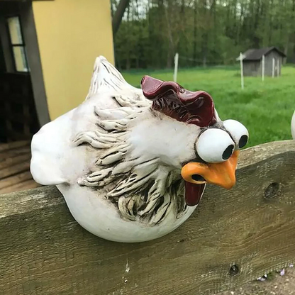 Quirky Yard Chicken Decor – Outdoor Garden Figures