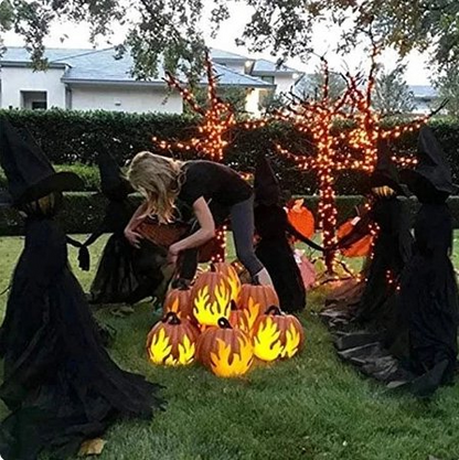 Glowing Witch Yard Decoration Stake