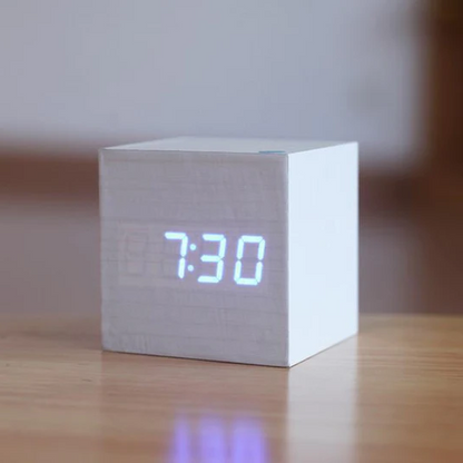 Natural Wood LED Digital Wall Clock