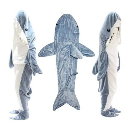 Plush Shark Hooded Throw Blanket - Halri