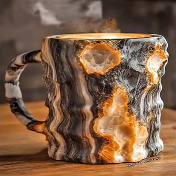 Sparkling Gemstone Design Coffee Mug