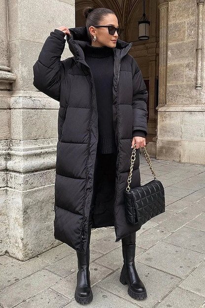 Warm Quilted Parka Coat for Women - Befez
