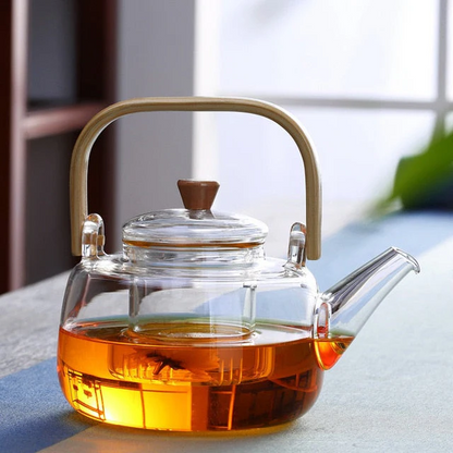 Clear Thermal Borosilicate Glass Teapot - Halri